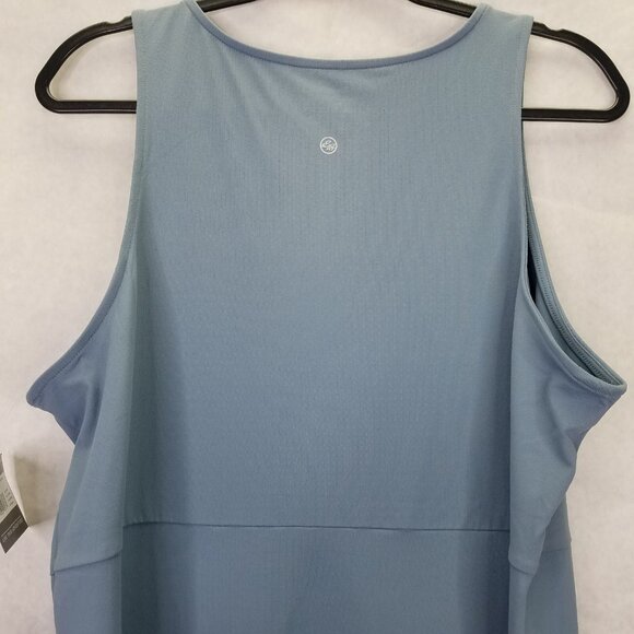 Eddie Bauer Dress Womens L Aster Sleeveless Empire Waist Blue UPF 50+ Travel NEW - Picture 7 of 16